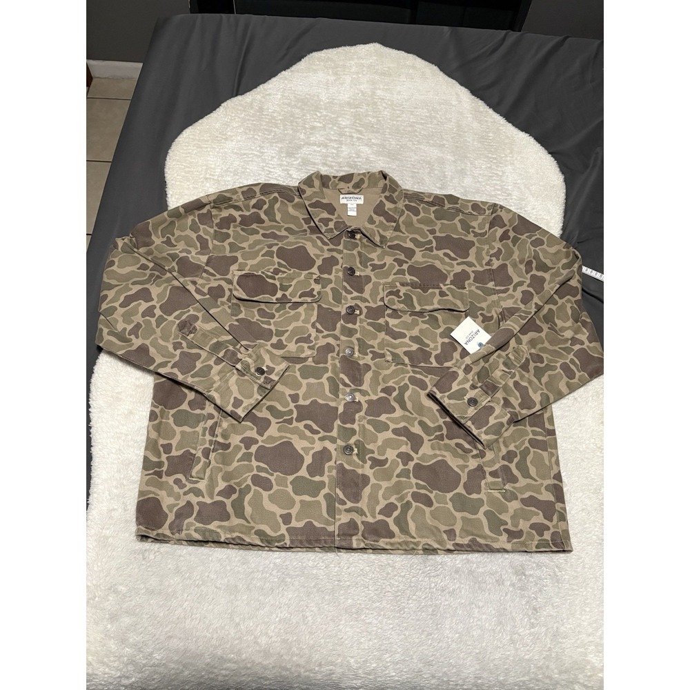 New Arizona Jean Co Men's XXL Button Jacket Bubble‎ Camo NWT